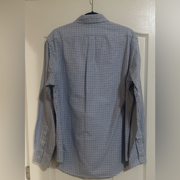 Men’s Polo Ralph Lauren Classic Fit Stretch Cotton Button Blue White Logo. Sz L. - Picture 7 of 7